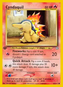 Pokémon-Karte Cyndaquil 057/111