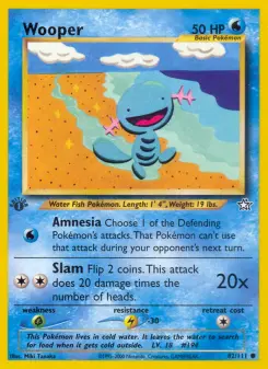 Pokémon-Karte Wooper 082/111
