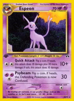 Pokémon-Karte Espeon 020/075