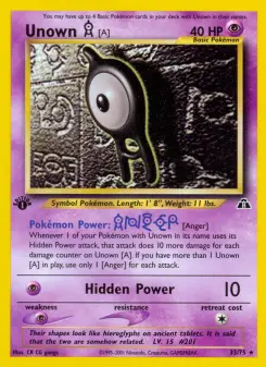 Pokémon-Karte Unown [A] 033/075