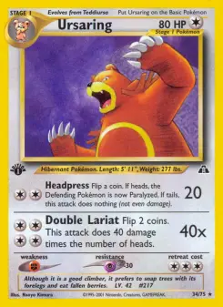 Pokémon-Karte Ursaring 034/075