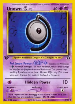Pokémon-Karte Unown [D] 047/075