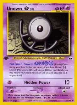 Pokémon-Karte Unown [U] 051/075