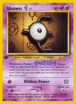 Pokémon-Karte Unown [E] 067/075