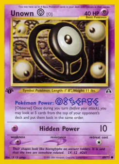 Pokémon-Karte Unown [O] 069/075