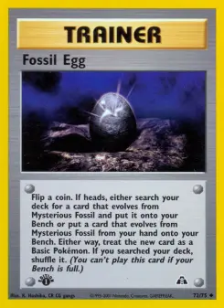 Pokémon-Karte Fossil Egg 072/075