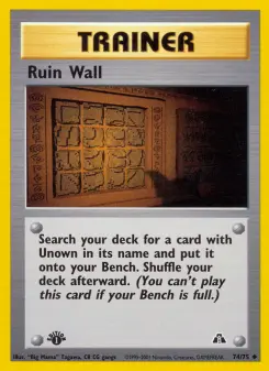 Pokémon-Karte Ruin Wall 074/075