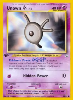 Pokémon-Karte Unown [K] 058/064
