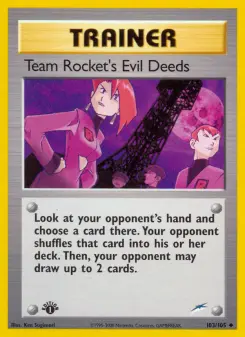 Pokémon-Karte Team Rocket's Evil Deeds 103/105