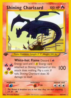 Pokémon-Karte Shining Charizard 107/105