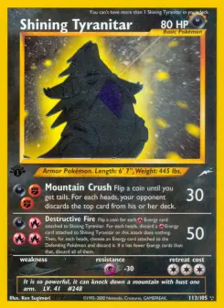 Pokémon-Karte Shining Tyranitar 113/105