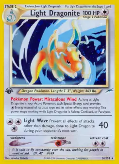 Pokémon-Karte Light Dragonite 014/105