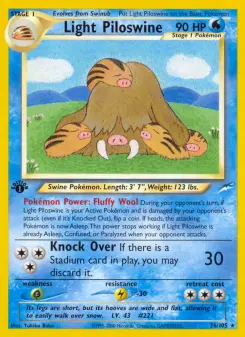 Pokémon-Karte Light Piloswine 026/105