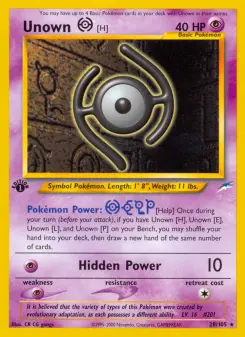 Pokémon-Karte Unown [H] 028/105