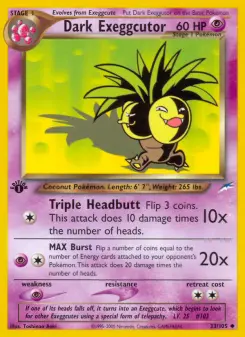 Pokémon-Karte Dark Exeggutor 033/105