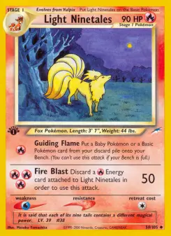 Pokémon-Karte Light Ninetales 050/105