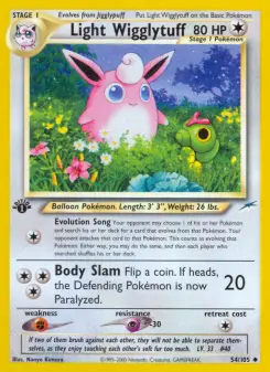 Pokémon-Karte Light Wigglytuff 054/105