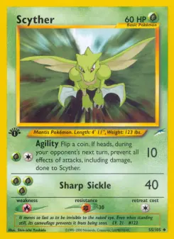 Pokémon-Karte Scyther 055/105