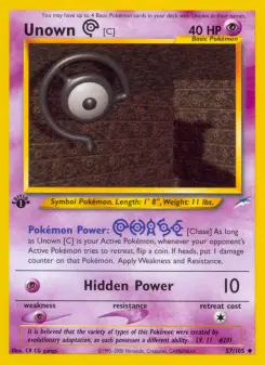 Pokémon-Karte Unown [C] 057/105