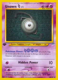 Pokémon-Karte Unown [Z] 060/105