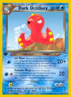 Pokémon-Karte Dark Octillery 062/105