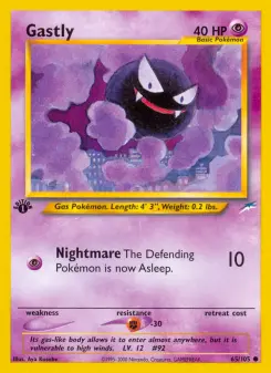 Pokémon-Karte Gastly 065/105