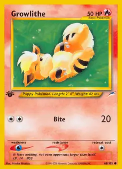 Pokémon-Karte Growlithe 068/105