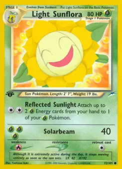 Pokémon-Karte Light Sunflora 072/105