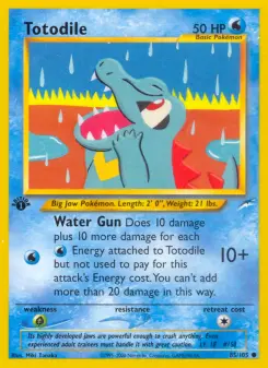 Pokémon-Karte Totodile 085/105