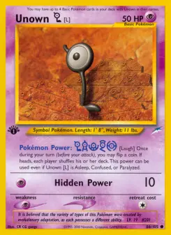 Pokémon-Karte Unown [L] 086/105