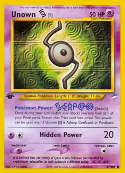 Pokémon-Karte Unown [S] 087/105
