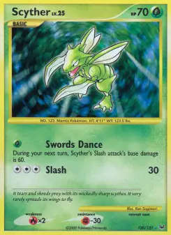 Pokémon-Karte Scyther 130/127