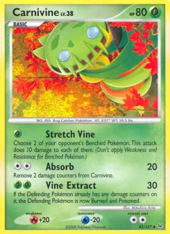 Pokémon-Karte Carnivine 043/127