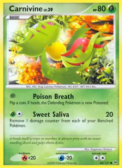 Pokémon-Karte Carnivine 068/127