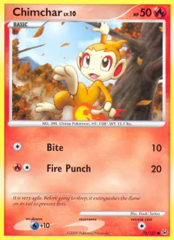 Pokémon-Karte Chimchar 070/127