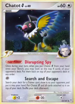 Pokémon-Karte Chatot G 054/147