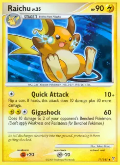 Pokémon-Karte Raichu 077/147
