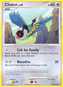Pokémon-Karte Chatot 095/147