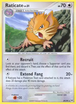 Pokémon-Karte Raticate 029/099