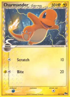Pokémon-Karte Charmander δ 010/017