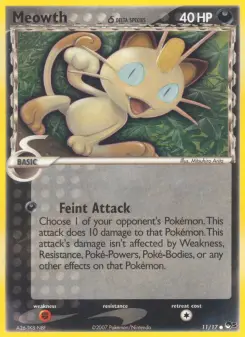 Pokémon-Karte Meowth δ 011/017