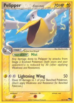 Pokémon-Karte Pelipper δ 014/017