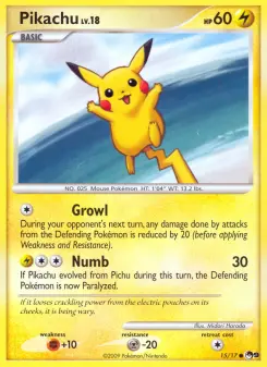 Pokémon-Karte Pikachu 015/017