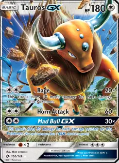 Pokémon-Karte Tauros GX 100/149