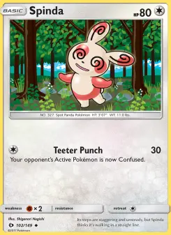 Pokémon-Karte Spinda 102/149