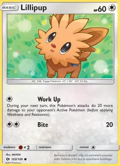 Pokémon-Karte Lillipup 103/149