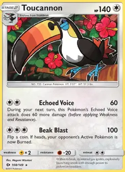 Pokémon-Karte Toucannon 108/149