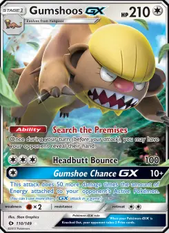 Pokémon-Karte Gumshoos GX 110/149