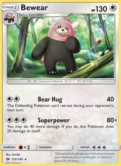Pokémon-Karte Bewear 112/149