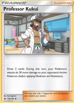 Pokémon-Karte Professor Kukui 128/149